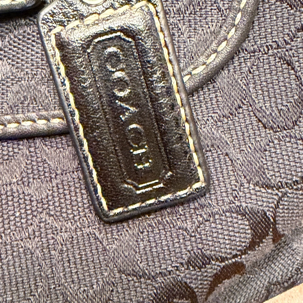 Coach Black Signature Canvas Travel Duffel Bag - Picture 14 of 15
